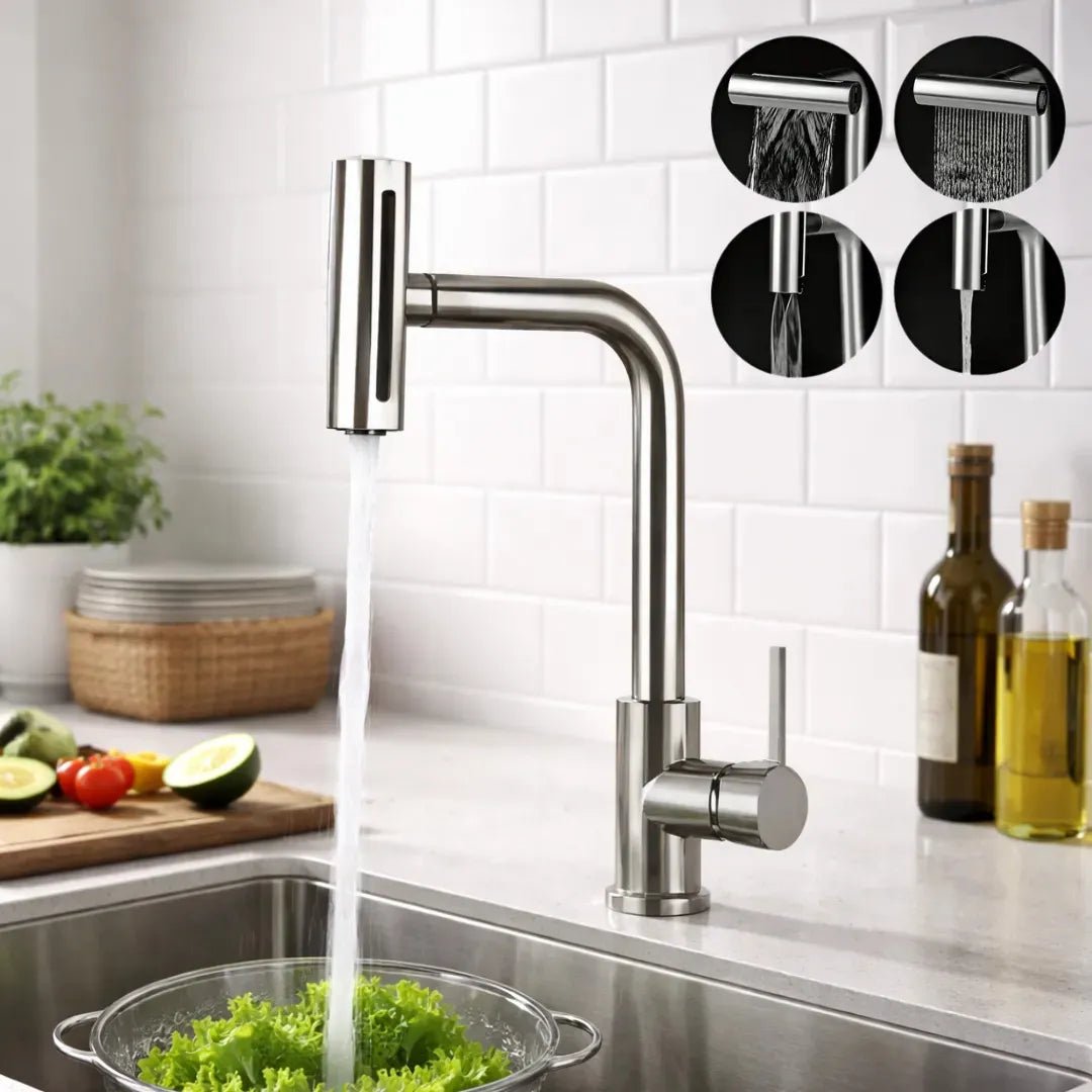 Tarja Submontar Doble Tina para Cocina 82x47 cm Acero Inox Cal.18 Mezcladora 360° | KADINOX PRO - KADINOX