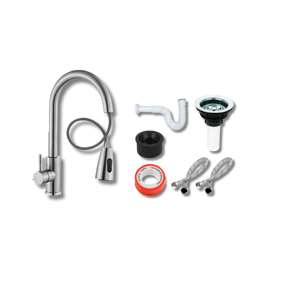 Tarja Submontar para Cocina 45 x 45 x 22 cm 1 Tina Acero Inoxidable Cal.18 Mezcladora Prem° | KADINOX - KADINOX