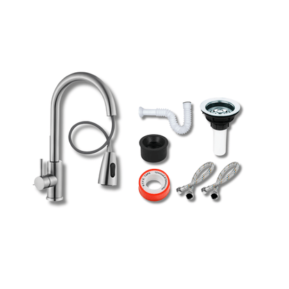 Tarja Submontar para Cocina 45 x 45 x 22 cm 1 Tina Acero Inoxidable Cal.18 Mezcladora Prem° | KADINOX - KADINOX