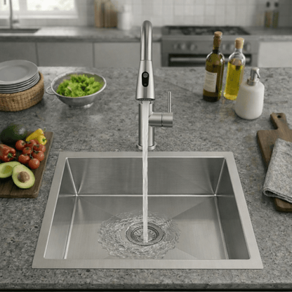 Tarja Submontar para Cocina 45 x 45 x 22 cm 1 Tina Acero Inoxidable Cal.18 Mezcladora Prem° | KADINOX - KADINOX