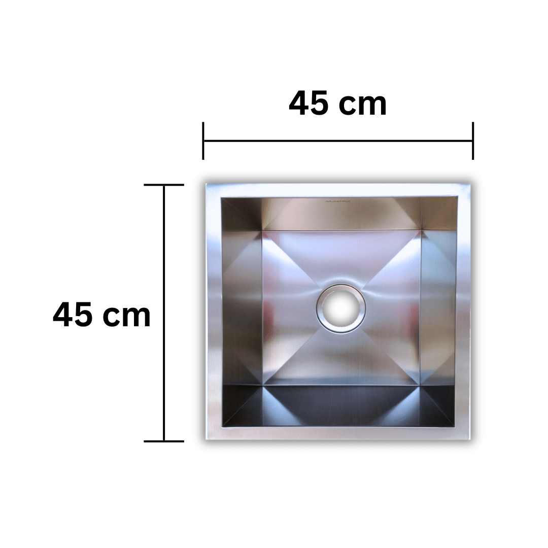 Tarja Submontar para Cocina 45 x 45 x 22 cm 1 Tina Acero Inoxidable Cal.18 Mezcladora Prem° | KADINOX - KADINOX