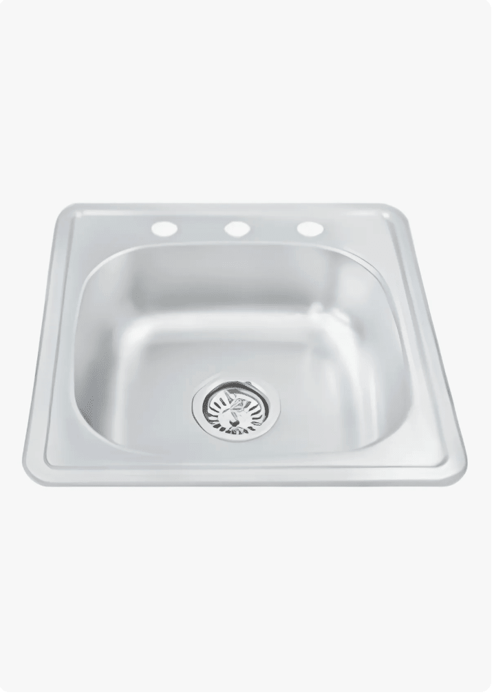 Tarja Tipo Bar para Cocina de Acero Inoxidable 48x48 cm | KADINOX - KADINOX