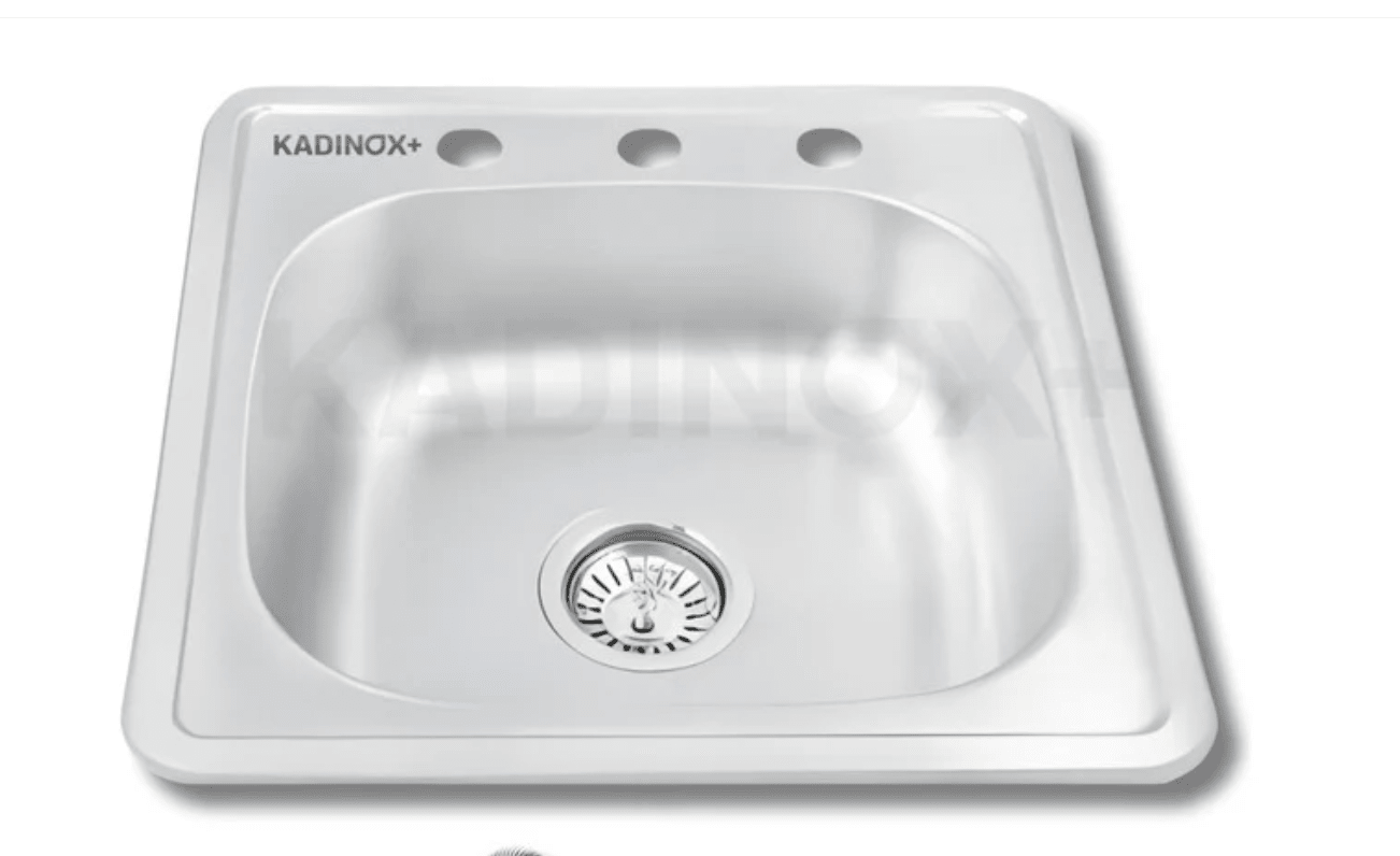 Tarja Tipo Bar para Cocina de Acero Inoxidable 48x48 cm | KADINOX - KADINOX