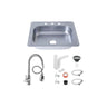 Tarja Tipo Bar para Cocina de Acero Inoxidable 64x59 cm con Kit y Mezcladora Premium | KADINOX